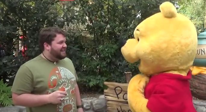 Guy Does Perfect Impersonations Of Disney Characters At Disneyland