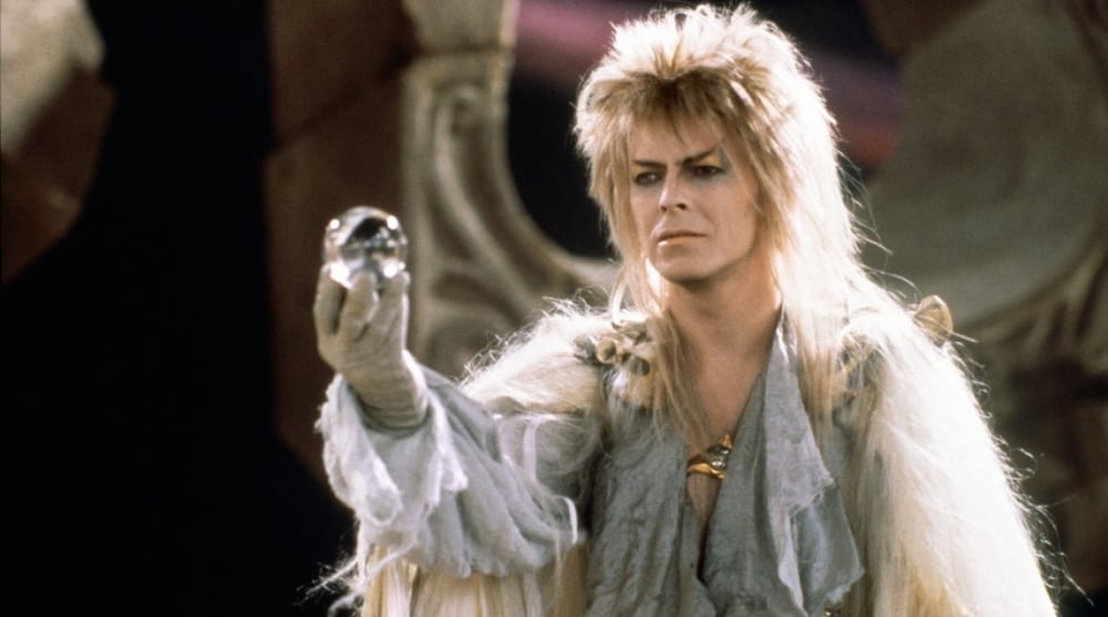 David Bowie And Jennifer Connelly Rehearsing The Ballroom Dance Scene In Labyrinth