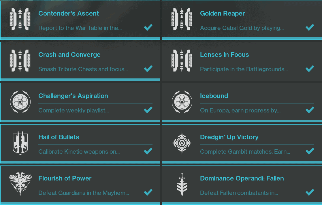 How to Complete Week 1 Seasonal Challenges in Destiny 2 TVovermind